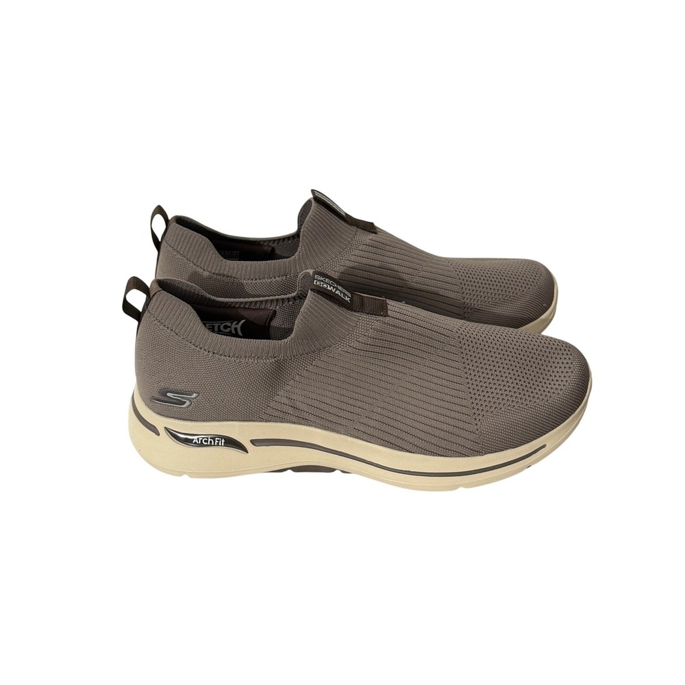 Skechers GoWalk Arch Fit Sneakers Mens 11 Taupe Brown Slip On 216118WW